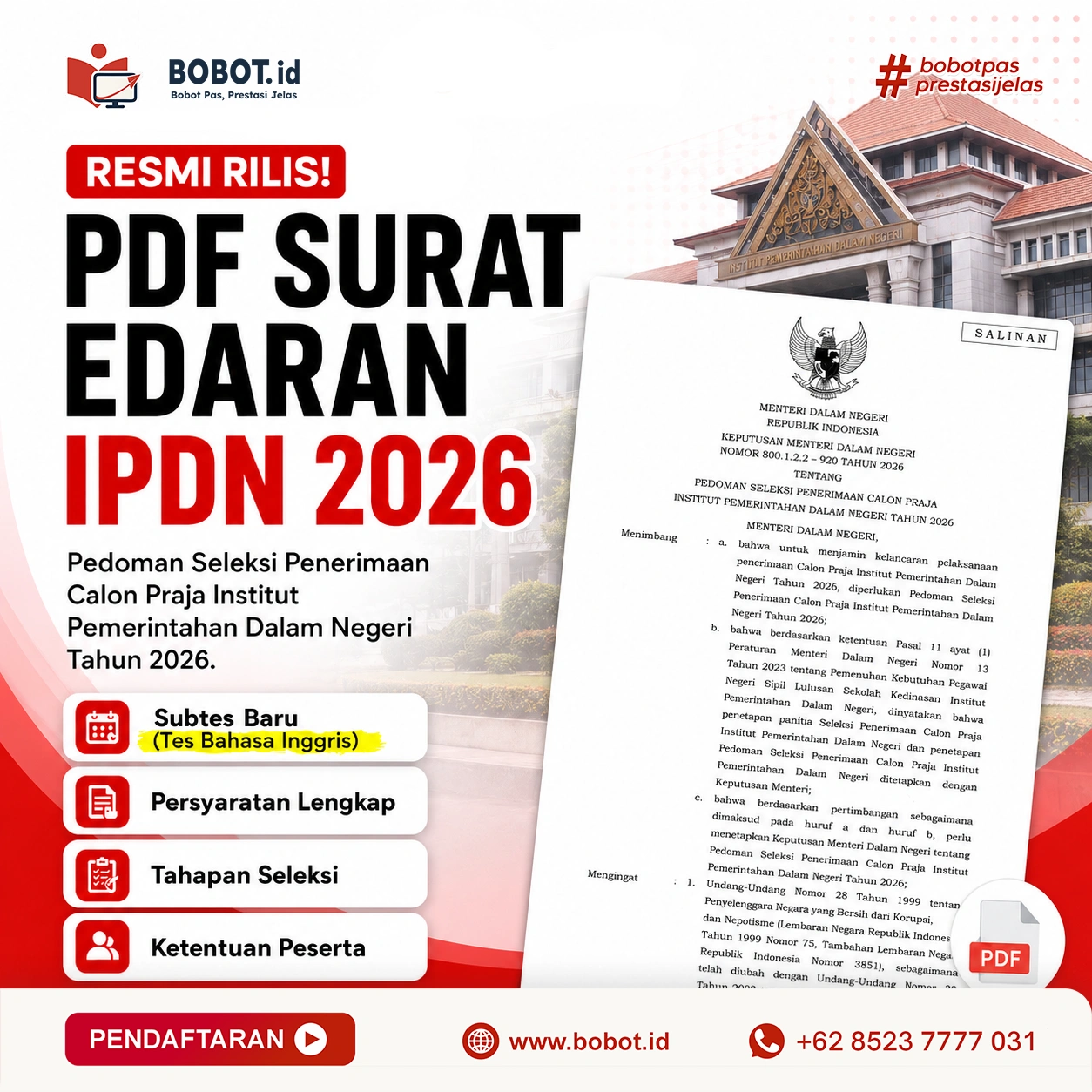 KEPMEN PEDOMAN SPCP IPDN 2026