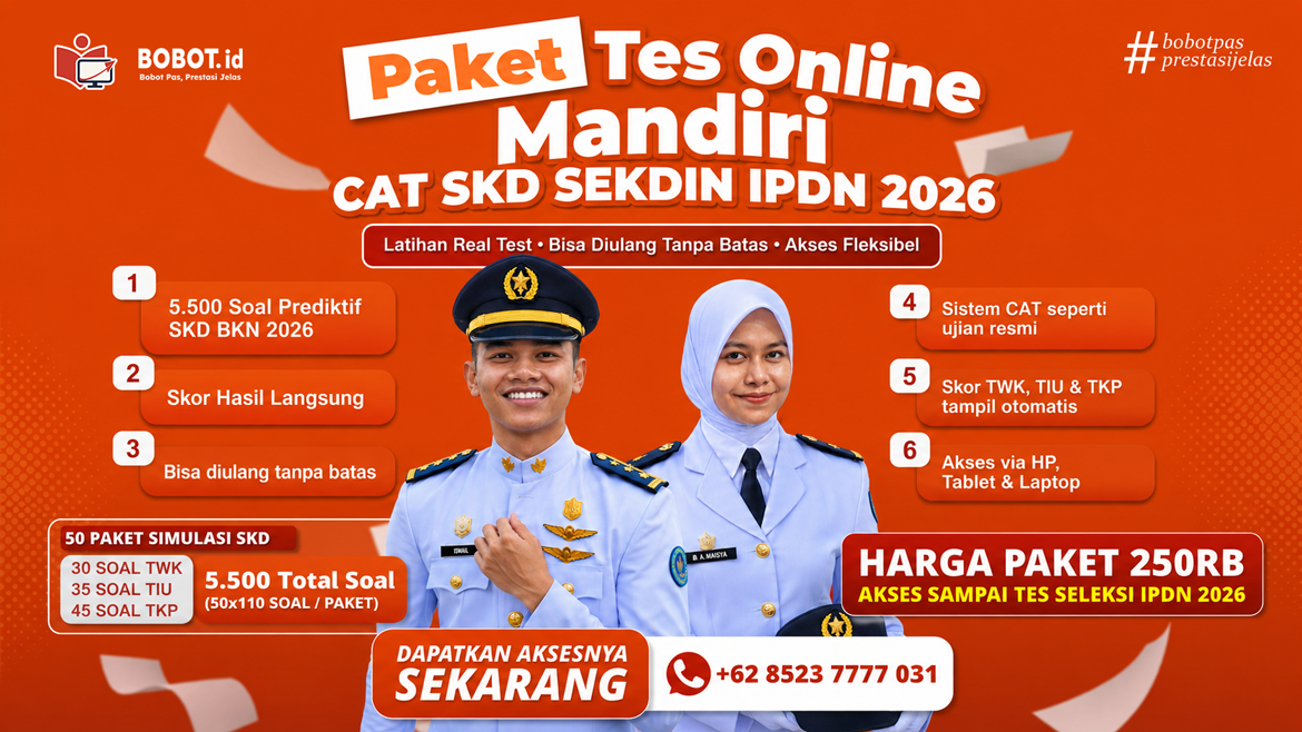 Akses Paket CAT SKD Sekolah Kedinasan IPDN 2026