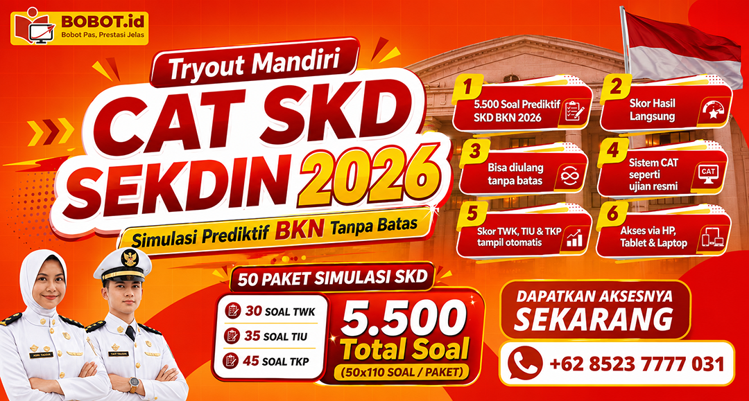 Akses TRYOUT MANDIRI CAT SKD SEKDIN 2026