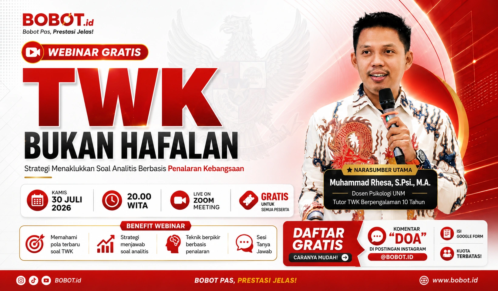 WEBINAR TWK Bukan Hafalan