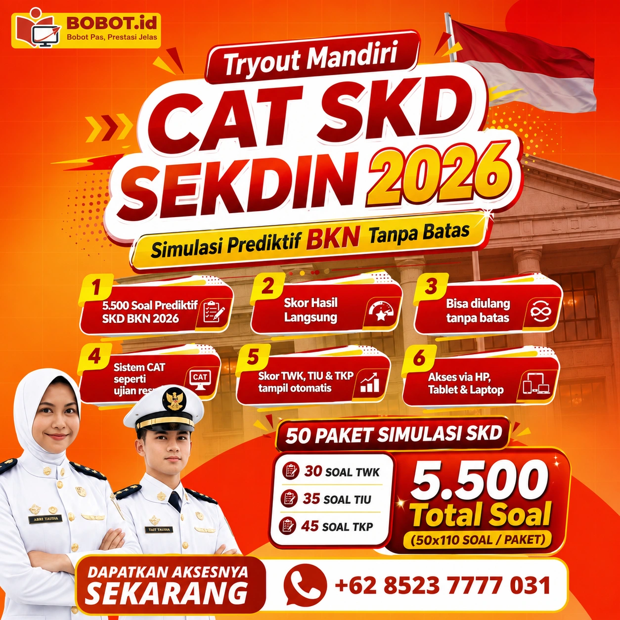 TRYOUT MANDIRI CAT SKD SEKDIN 2026