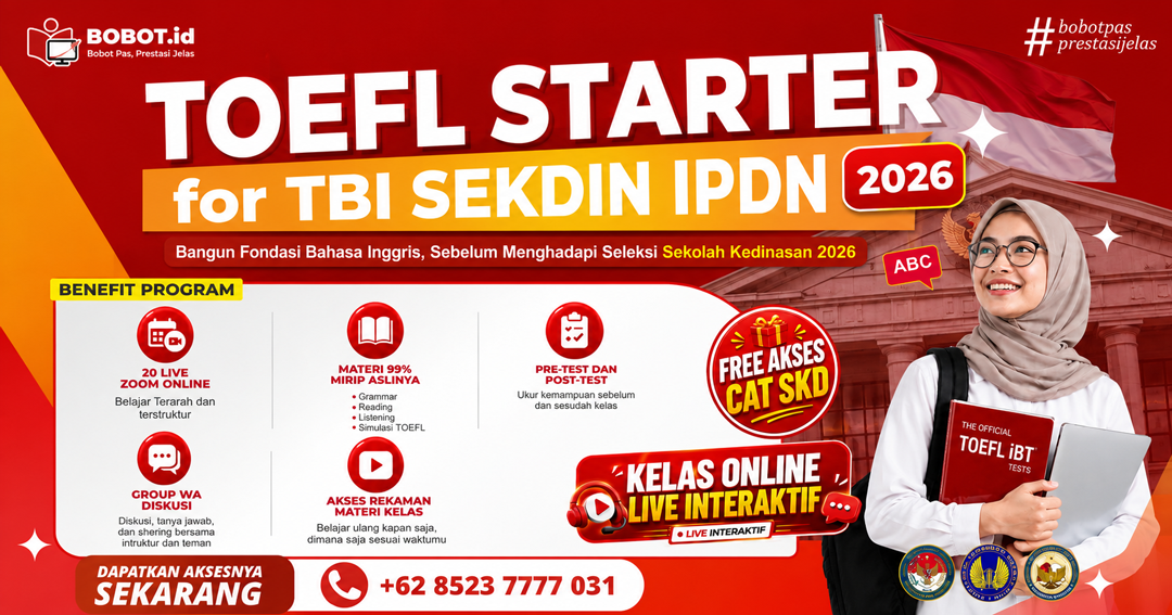 TOEFL STARTER for TBI SEKDIN IPDN 2026