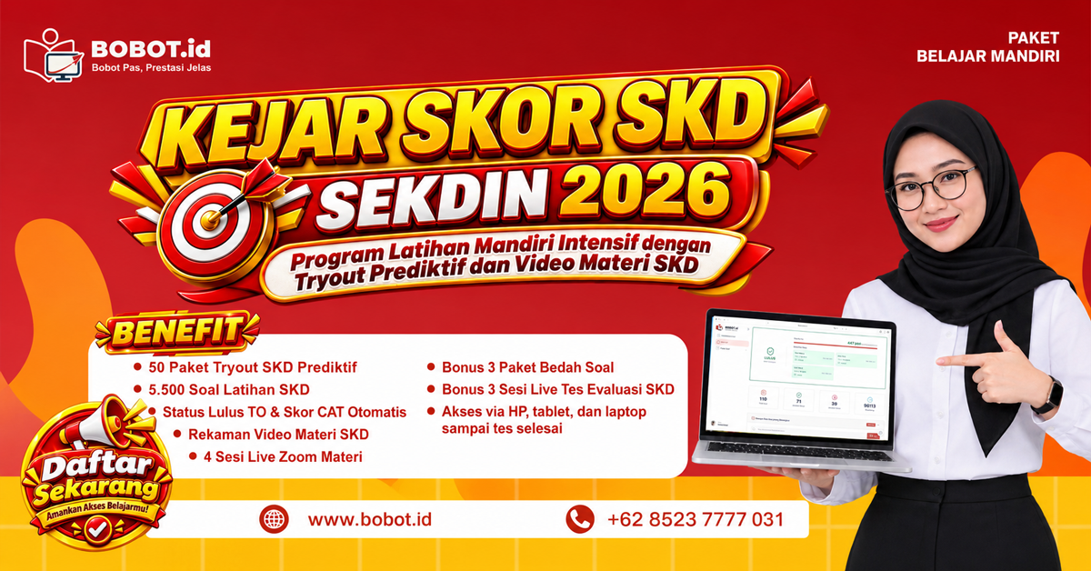 Kejar Skor SKD Sekdin 2026 — Paket Belajar Mandiri