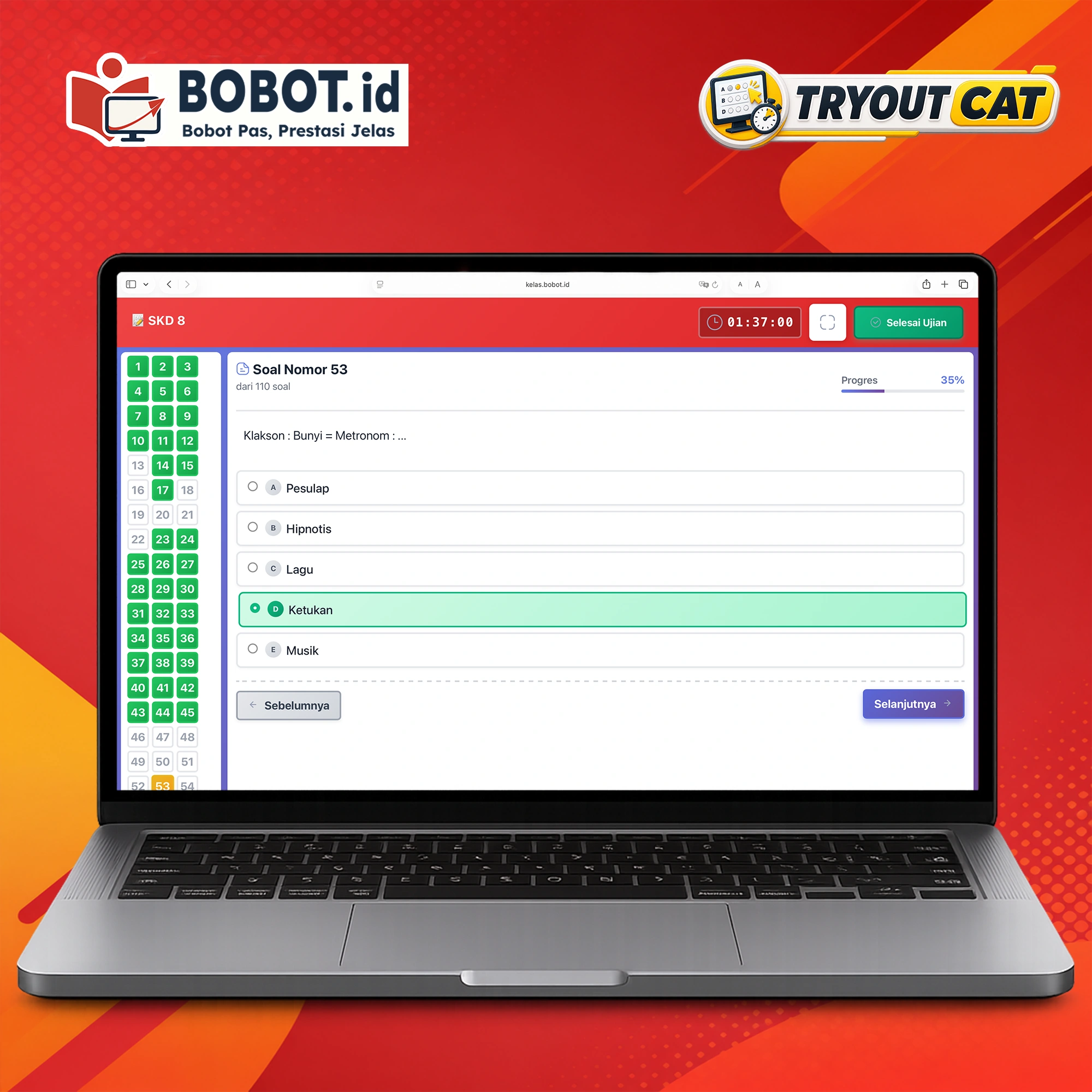 Bentuk UI Tryout