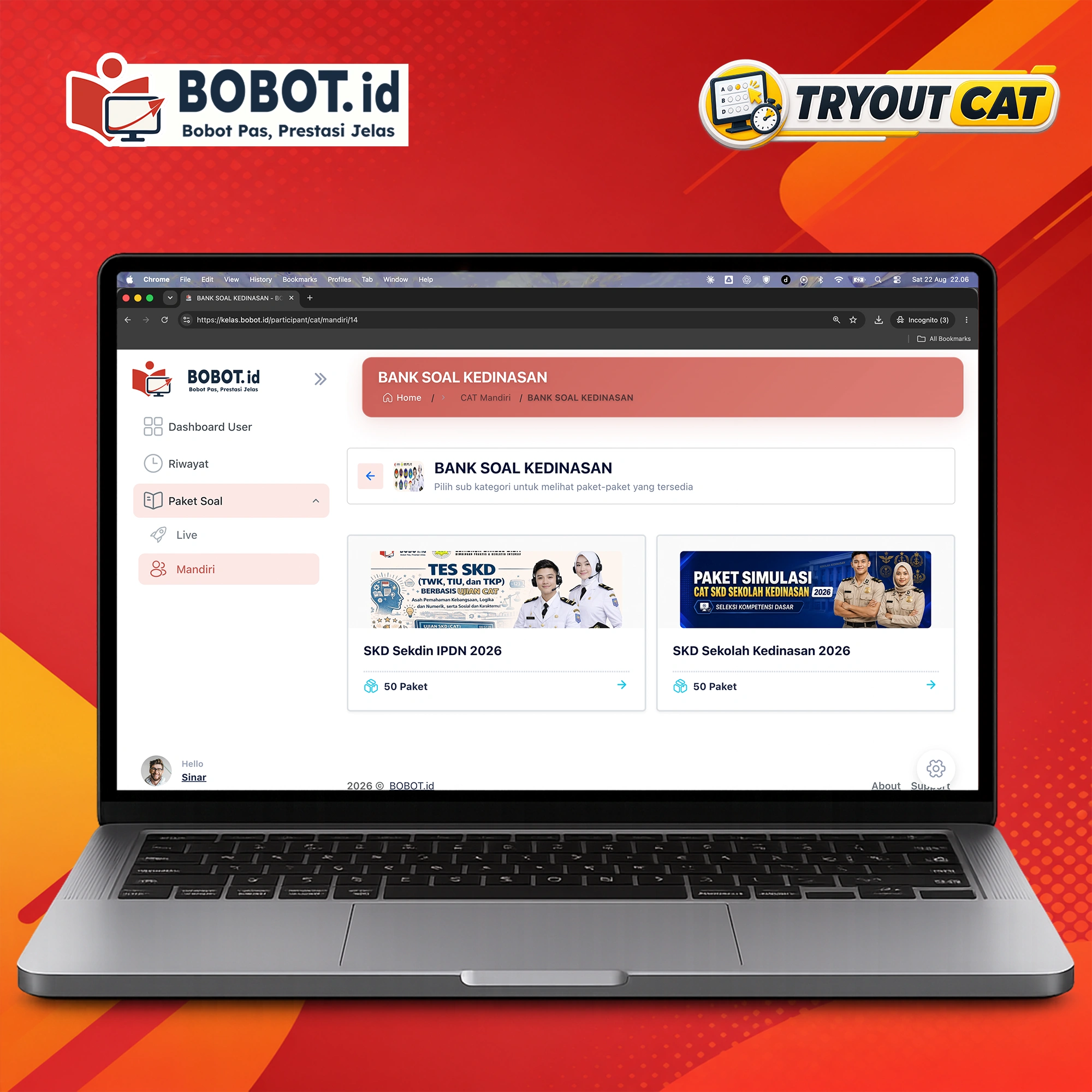Paket Ujian CAT di Web Server