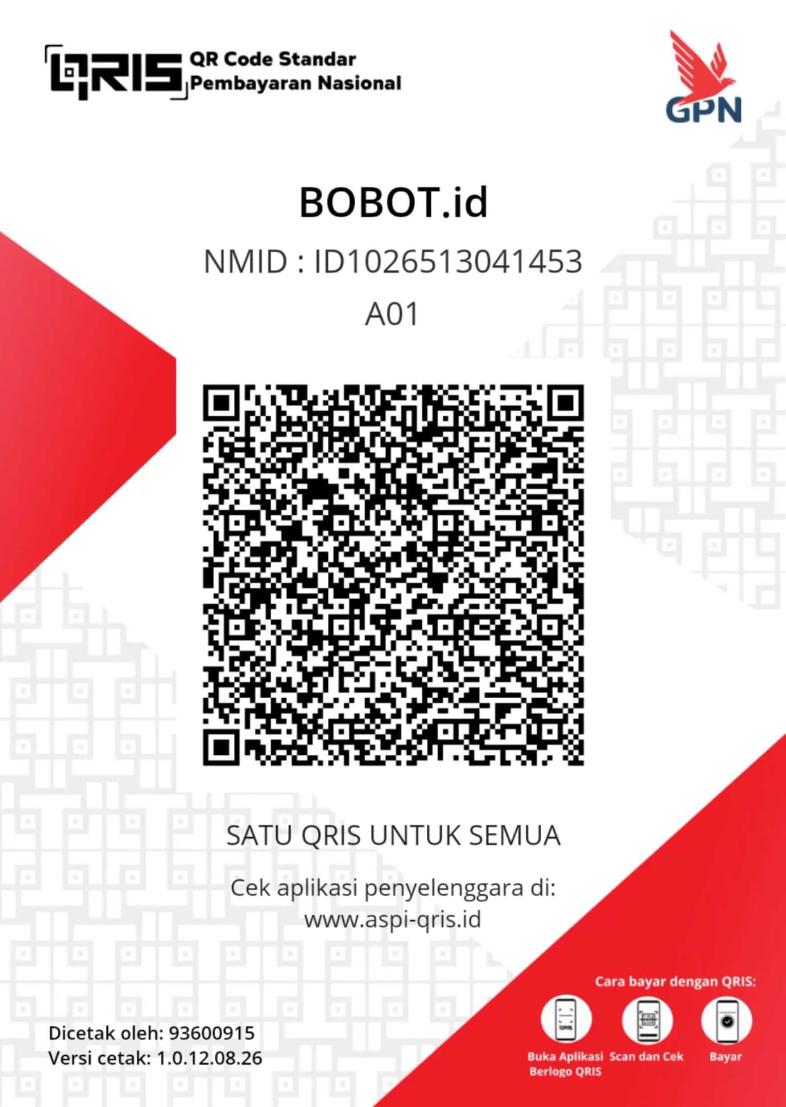 QRIS Pembayaran BOBOT.id