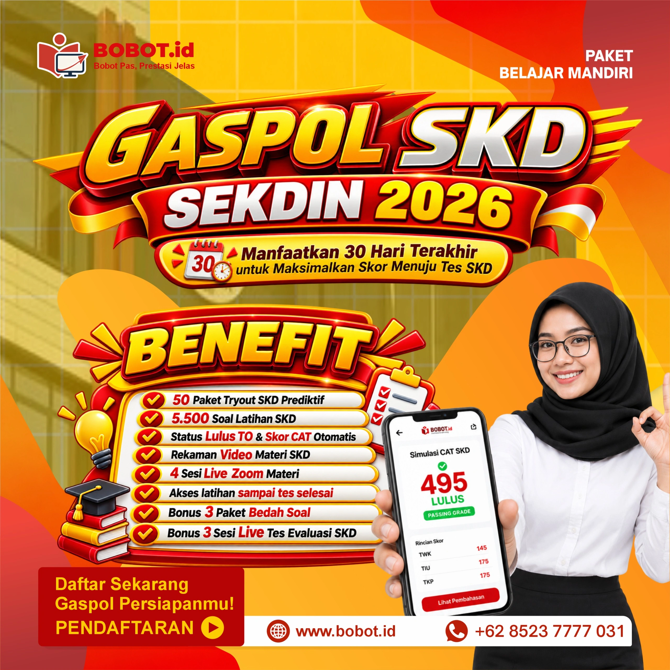 Gaspol SKD Sekdin 2026 – Paket Lengkap belajar Mandiri